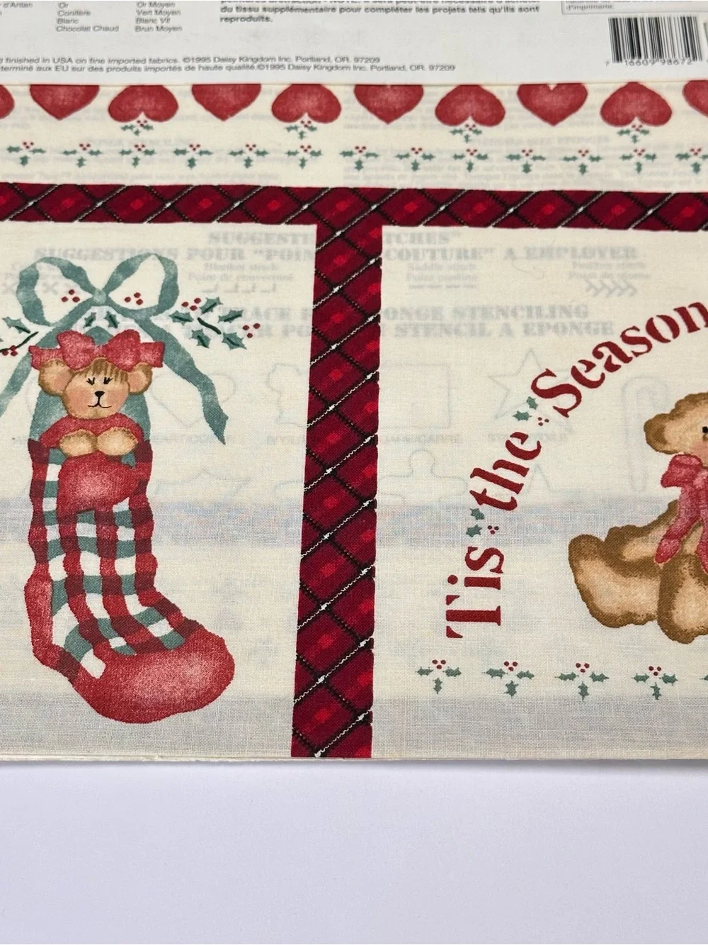 VTG Daisy Kingdom No Sew Applique #19119 Joy Peace Love & #19114 Tis the Season